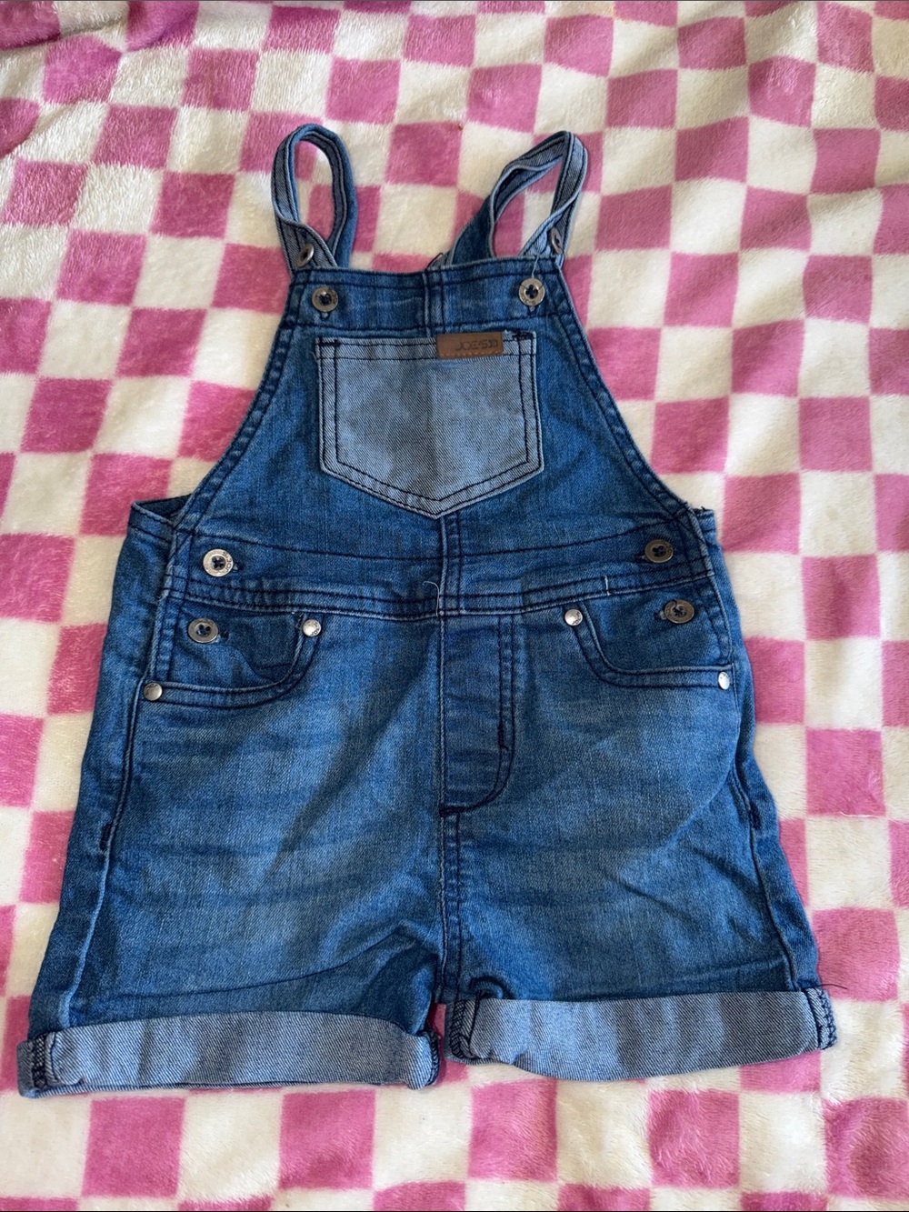 Joe's Jeans Kids Blue Denim Short Overalls